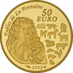 Год змеи, золотая монета, 50 евро, Франция, 2012 год