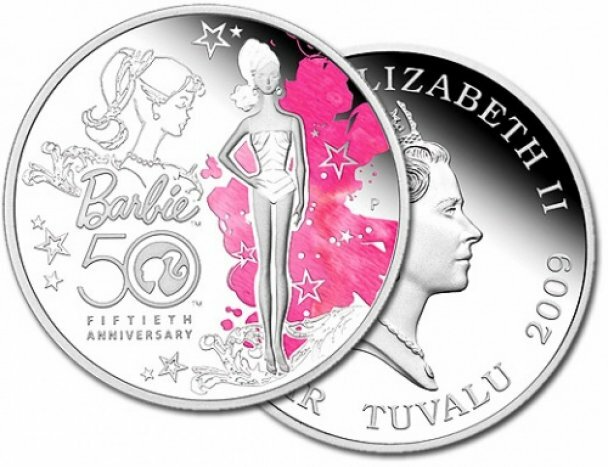 Юбилей куклы Барби, монета, Тувалу, 2009 год