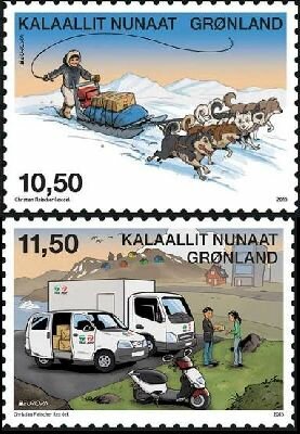 Почтовая марка, Гренландия, Почтовый транспорт, EUROPA 2013