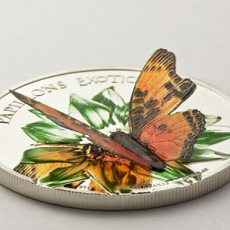 Бабочка. Камерун. Необычная монета